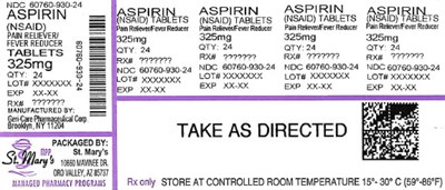 As (Aspirin 60760 930 24)